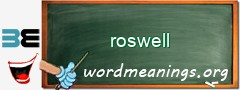 WordMeaning blackboard for roswell